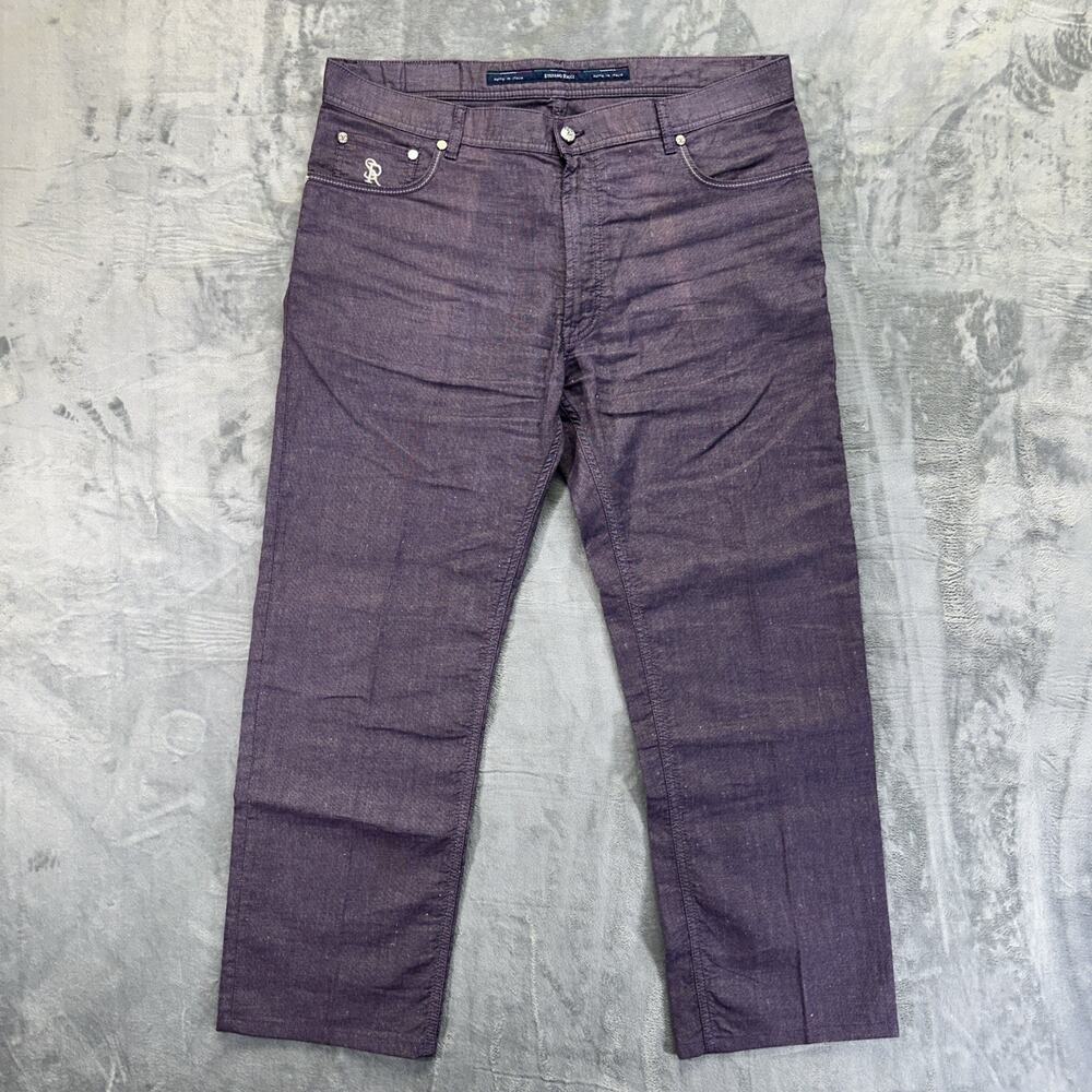 New Stefano Ricci Straight Jeans‎ Men's Size 40 Lavender Purple Denim